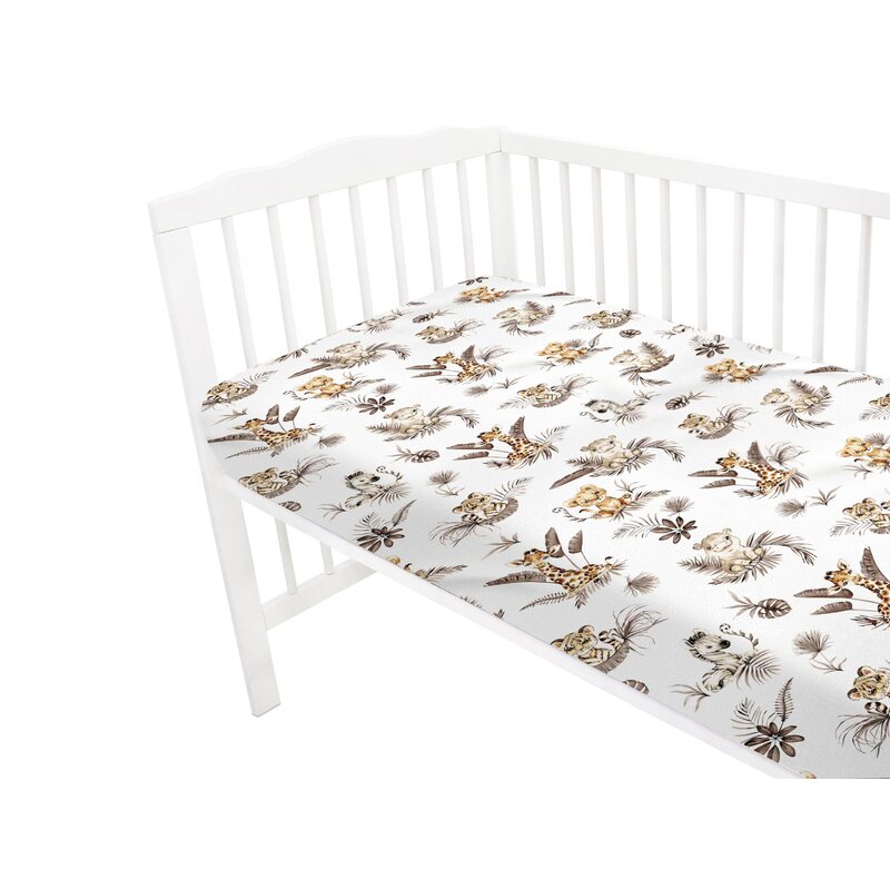 Cearceaf Miminu Savanna 120x60 cm Bumbac cu Elastic - imagine 2