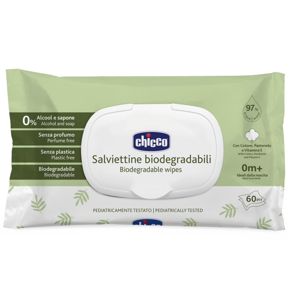 Servetele umede Chicco biodegradabile 60buc - imagine 4