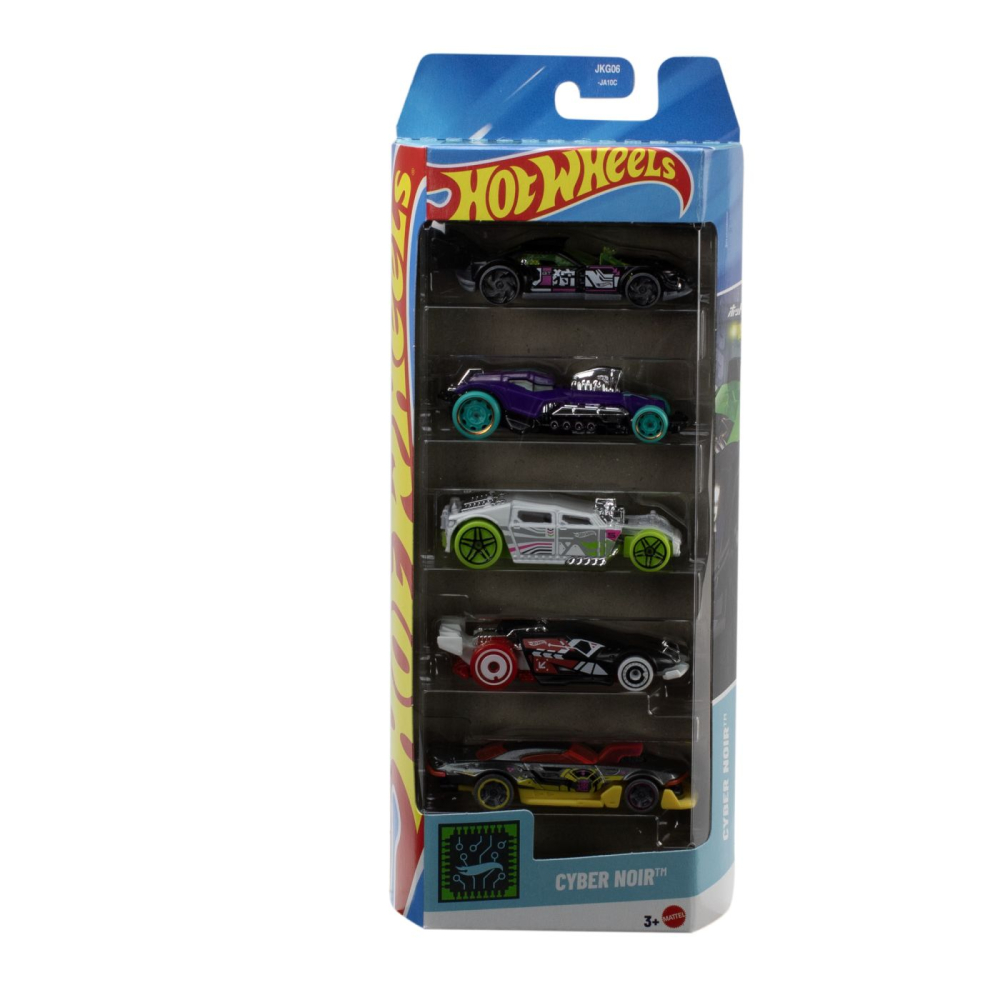 Set 5 Mașini Hot Wheels Cyber Noir - Colecție Mattel