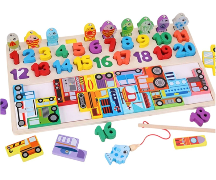 Joc Montessori 4-in-1 Krista din Lemn