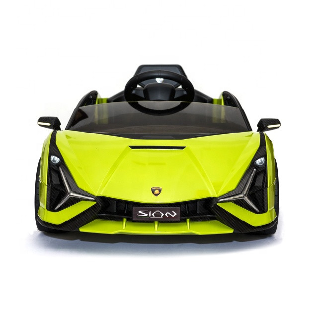 Masinuta Electrica Lamborghini Sian Verde, 70W, Scaun Piele - imagine 9