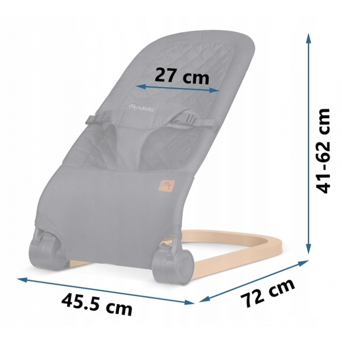 Nukido Baby Bouncer 2in1 Pliabil, Antracit - imagine 3