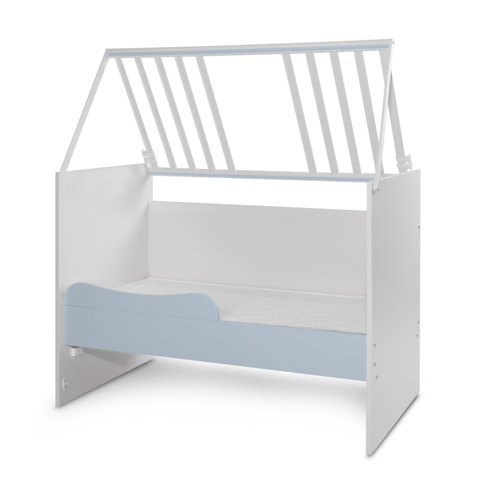Patut Modular Lorelli, 5 Configuratii, Multi White Baby Blue