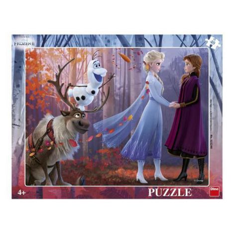 Puzzle Frozen II 40 piese cu rama Dinotoys