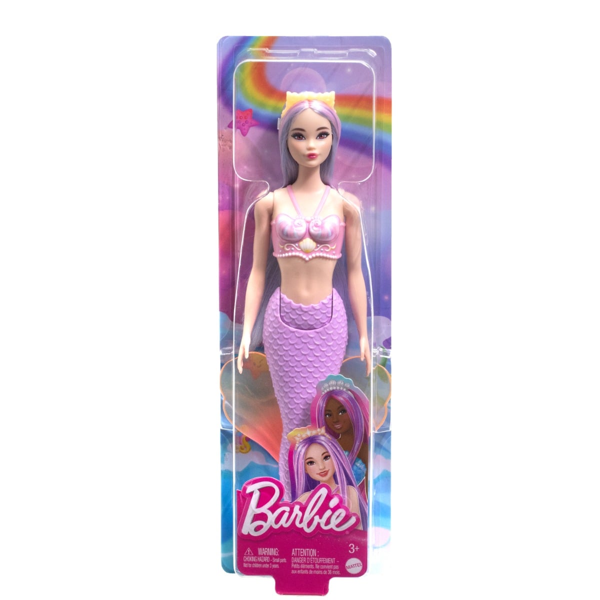 Păpușa Sirena Barbie Mov cu Accesorii