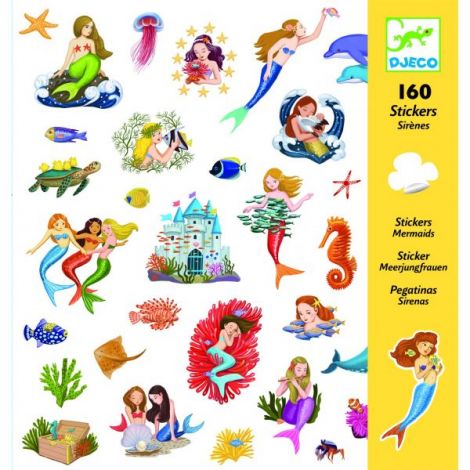 Abțibilduri Djeco Sirene - 160 Stickere