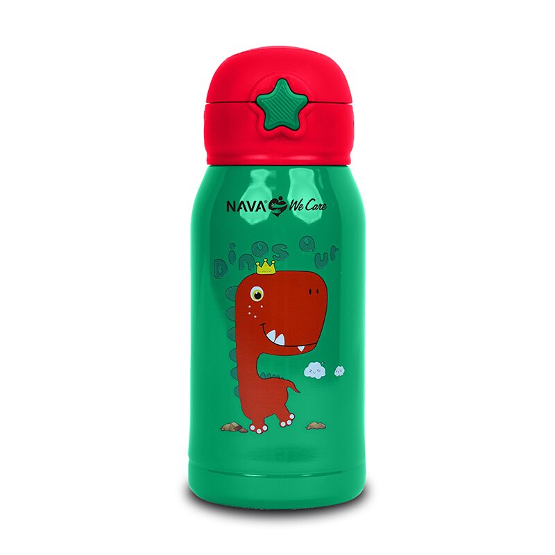 Nava Sticla Termo Dinozaur Verde 500ml