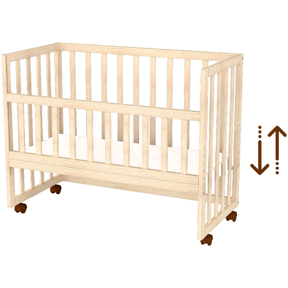 Patut Co-Sleeper Hubners Eva, Lemn, 94x46 cm - imagine 2