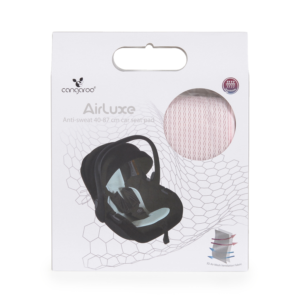 Cangaroo AirLuxe Pink - Anti-transpiratie scaun auto - imagine 2