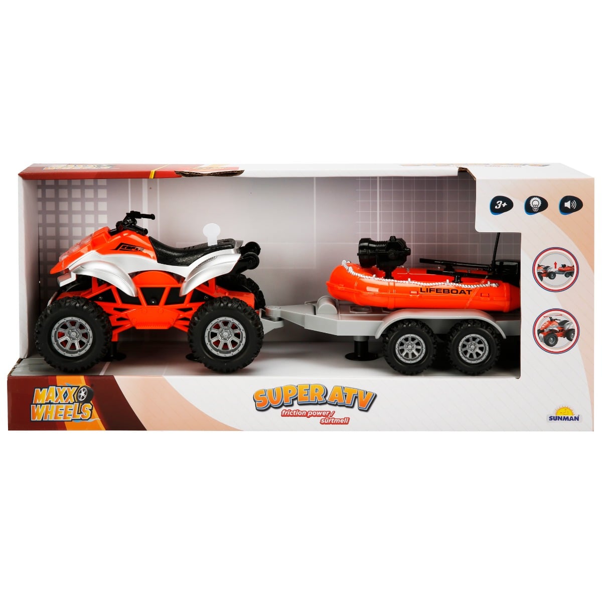 Set ATV Maxx Wheels cu Remorcă și Barcă