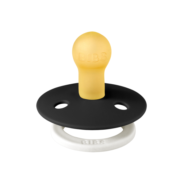Suzetă Fosforescentă BIBS Glow Latex, 0 luni+, Black