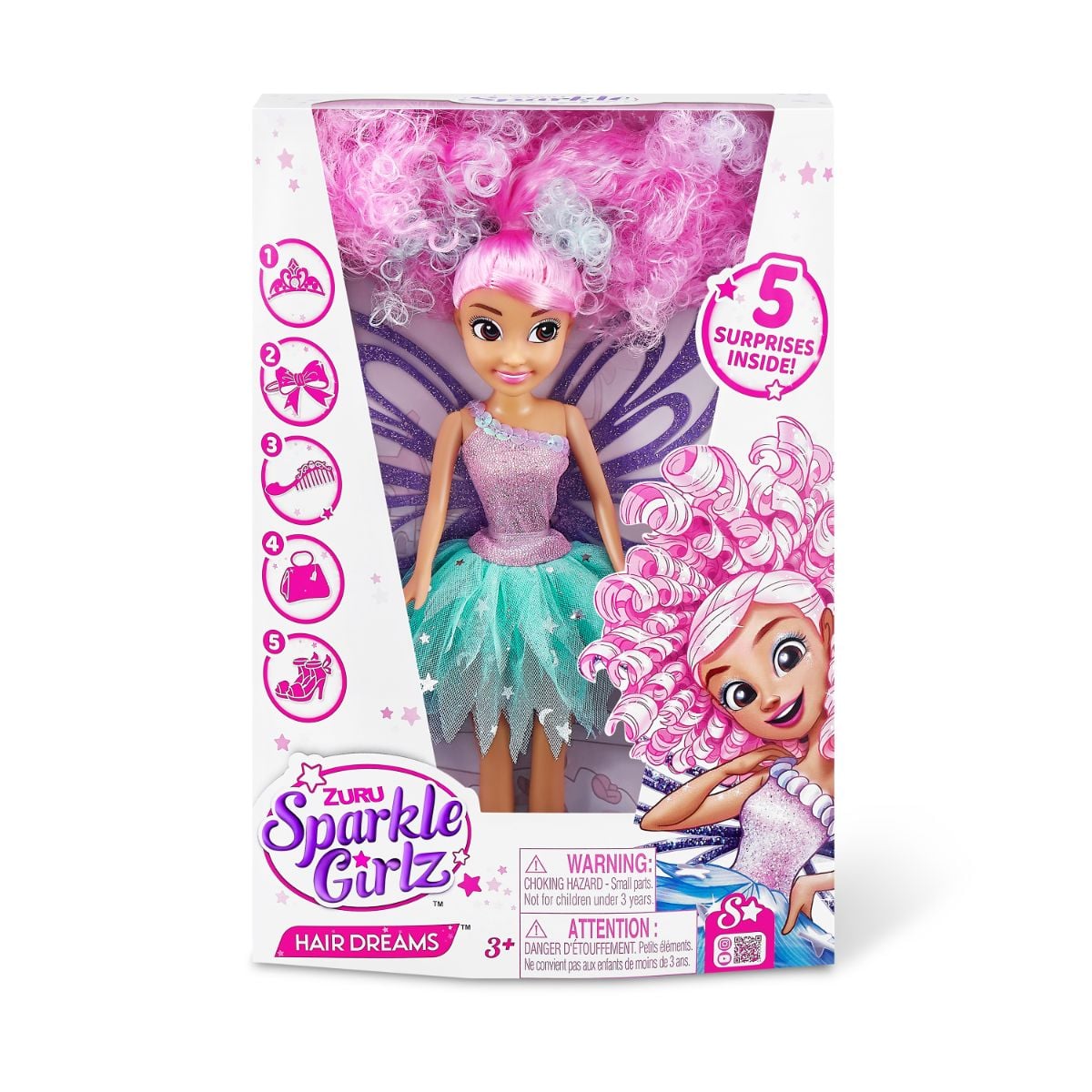 Set Papusa Sparkle Girlz Hair Dreams Roz
