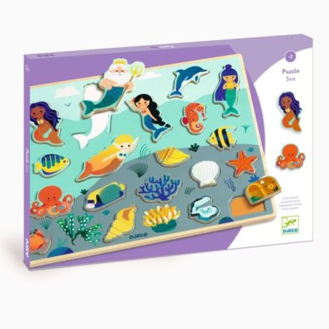 Puzzle Ocean Lemn Djeco | Jucărie Educativă
