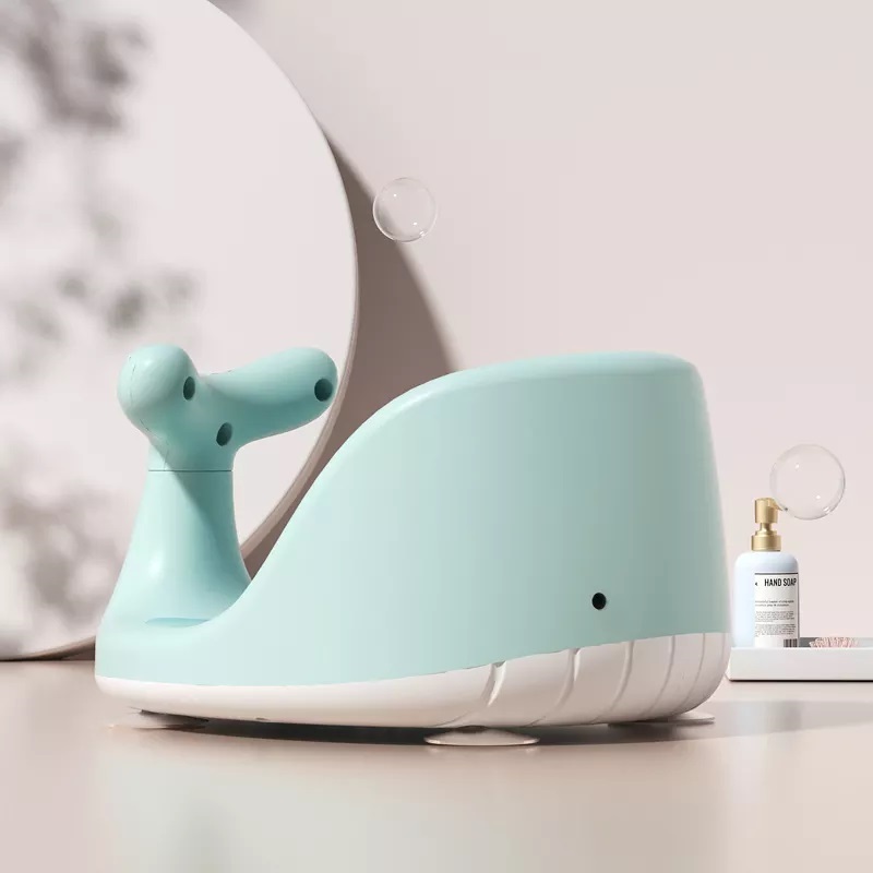 Scaun de baie Little Mom Green Whale, antiderapant - imagine 2