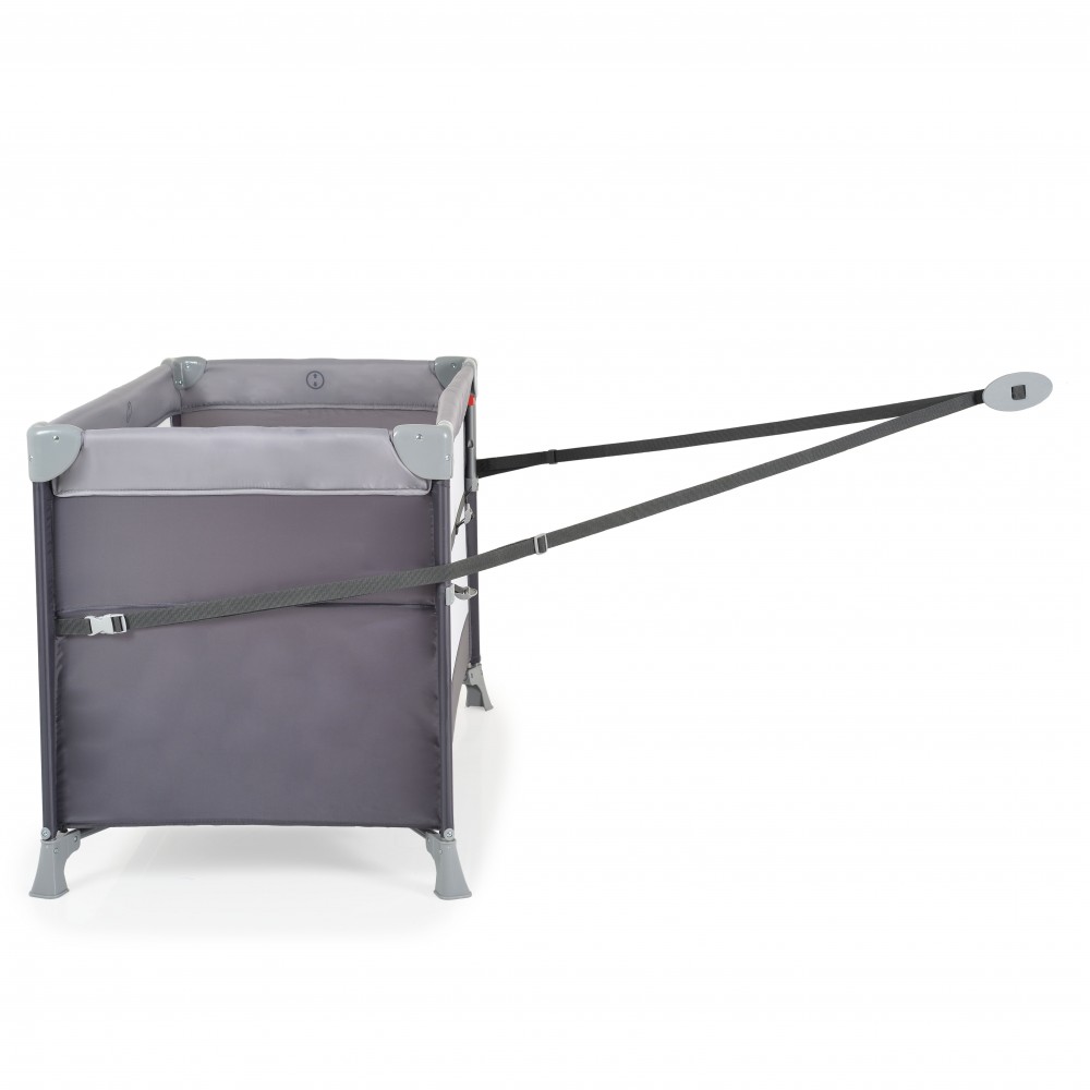 Patut Pliabil Moni Next Level Grey cu Saltea - imagine 3