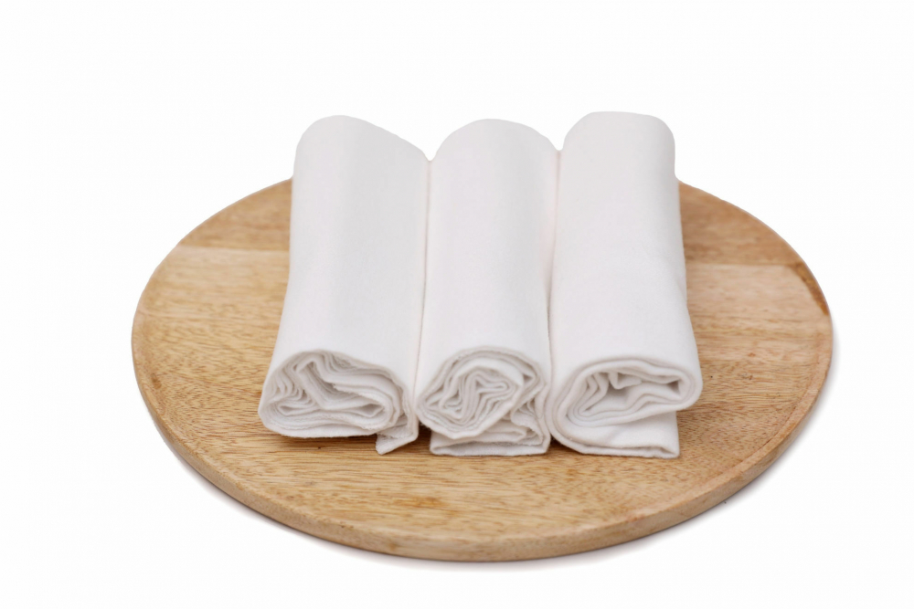Set scutece finet KidsDecor, 100% bumbac, Alb - imagine 3