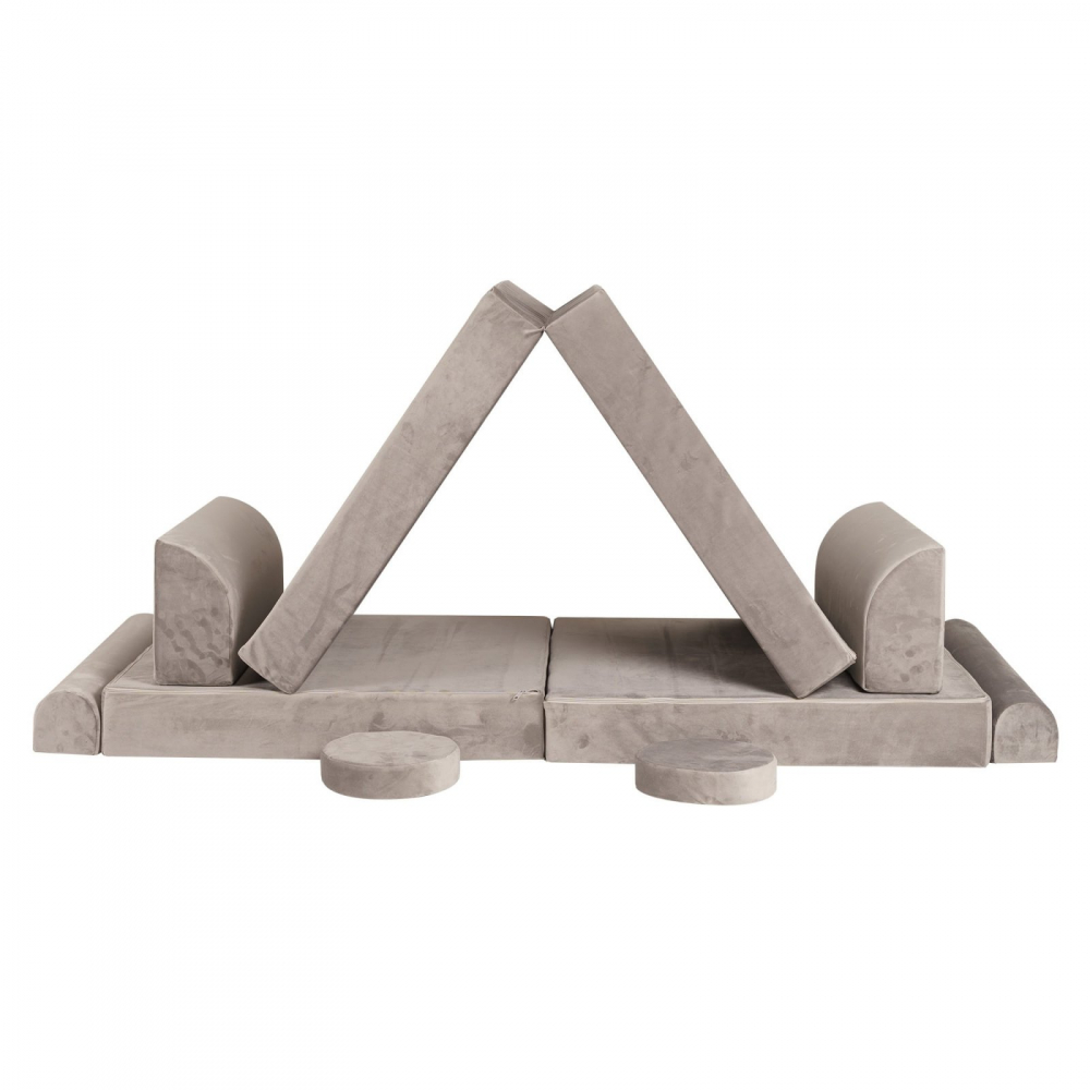 Canapea Modulară MeowBaby Velvet Gri - imagine 5