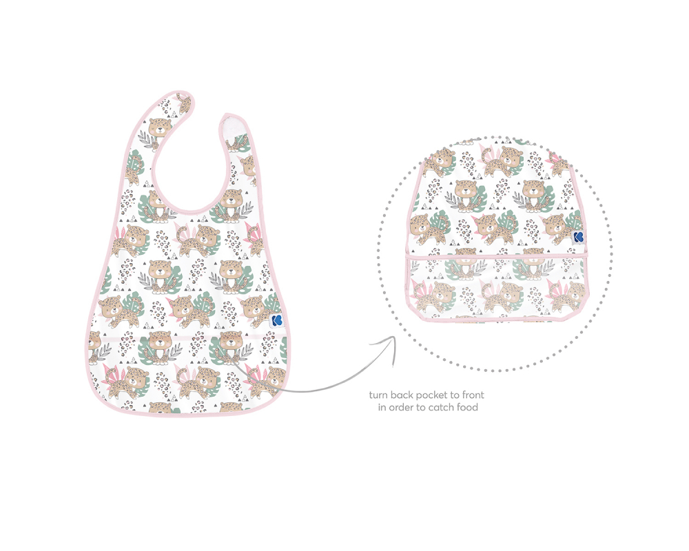 Baveta Kikkaboo Savanna Pink Impermeabila - imagine 2