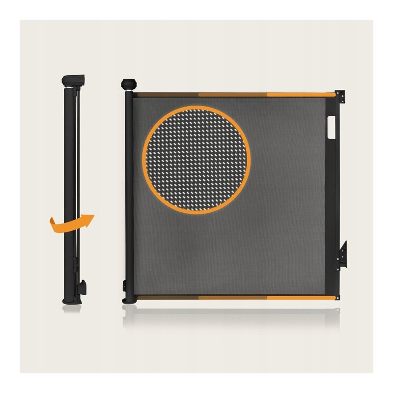 Poarta Siguranta Lionelo Thea, 80x140 cm, Negru
