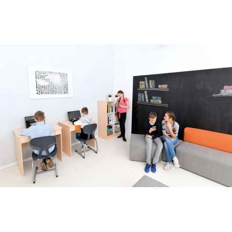 Birou Quadro Gri cu Sertar | Moje Bambino - imagine 4