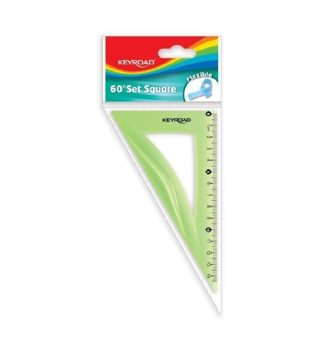 Echer plastic 14 cm Keyroad, ideal pentru geometrie