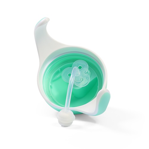 Cana cu pai Babyono 240 ml Verde - imagine 2