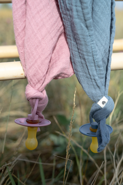 Bibs Swaddle Muselina 120x120 cm, Sand, Bumbac Organic - imagine 3