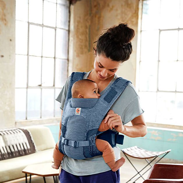 Ergobaby Marsupiu Aerloom Ocean Blue - Confort Superior