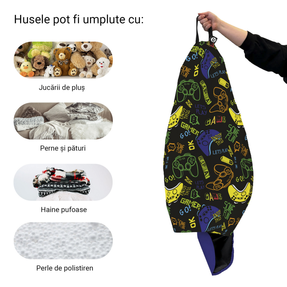 Husa Bean Bag Para XL Lets Play, Updeco