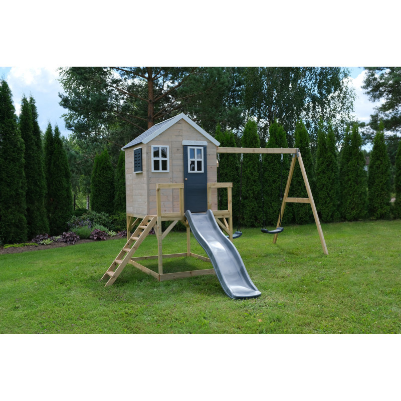 Casuta Gradina Grey Lodge Wendi cu Tobogan - imagine 5