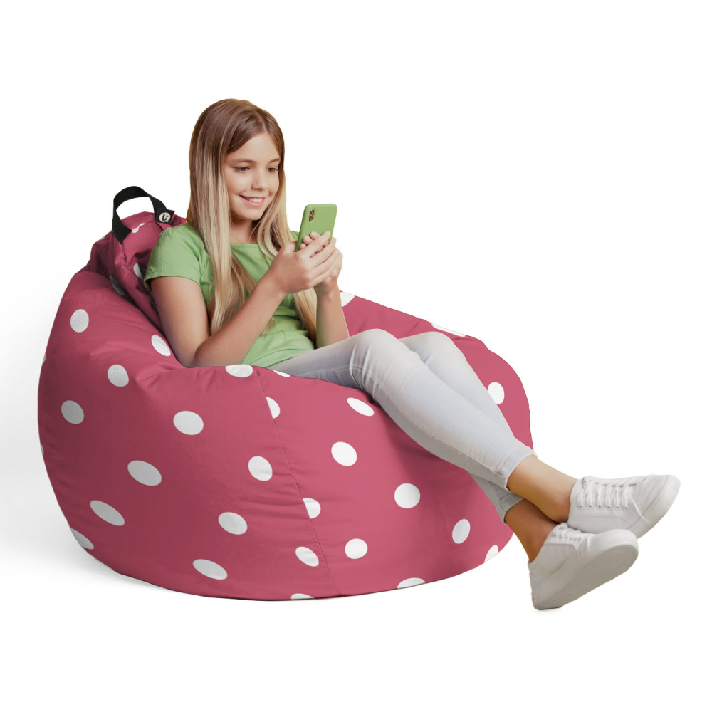Husa Bean Bag Para L Roz cu Buline | Updeco - imagine 4