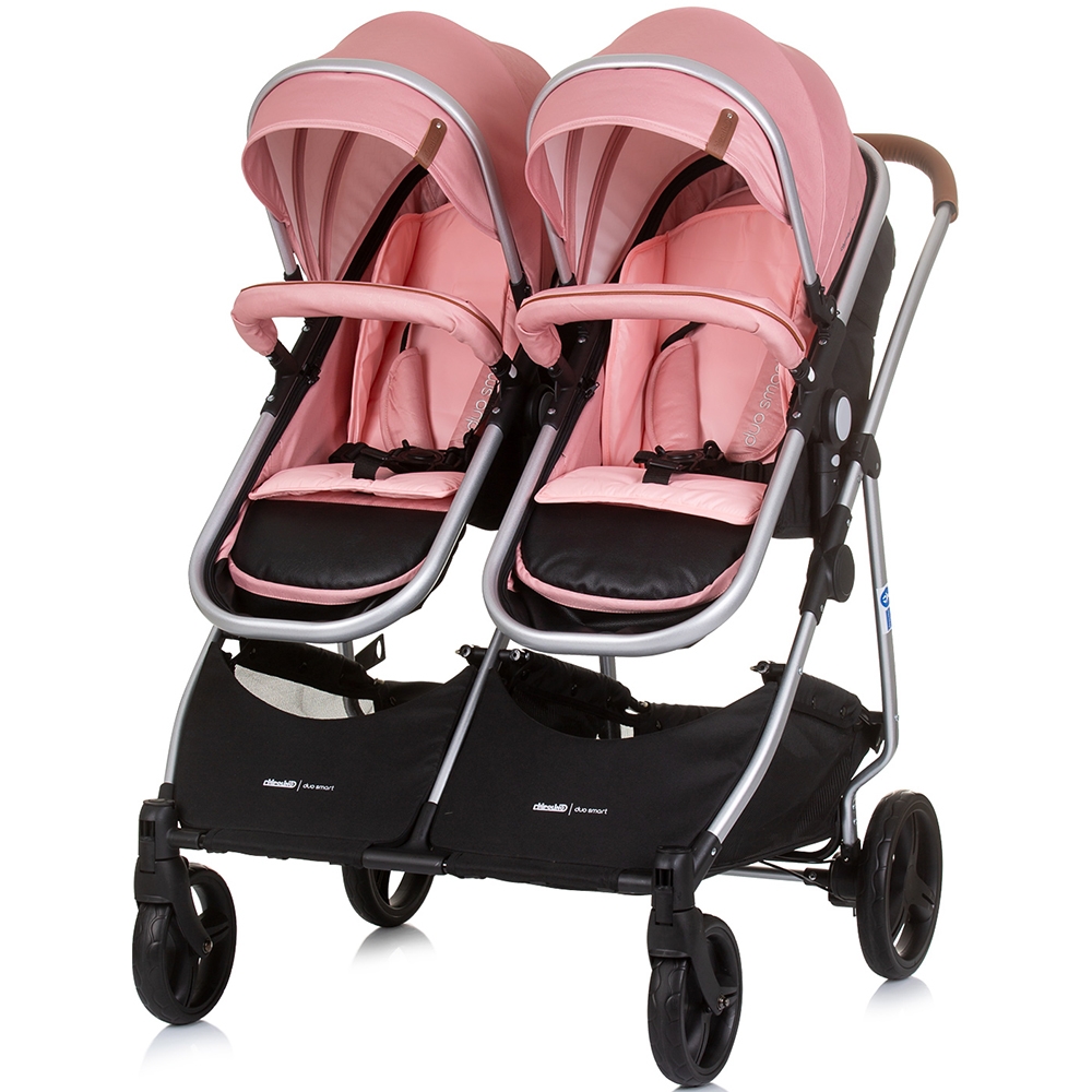 Carucior Gemeni Chipolino Duo Smart 2 in 1, Flamingo - imagine 6