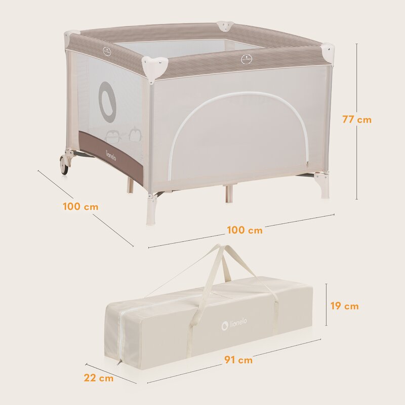 Tarc Joaca Lionelo Bonnie, 100x100 cm, Bej - imagine 9