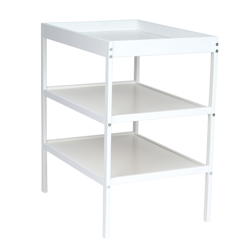 Masuta de schimbat Qmini Alb cu 2 polite