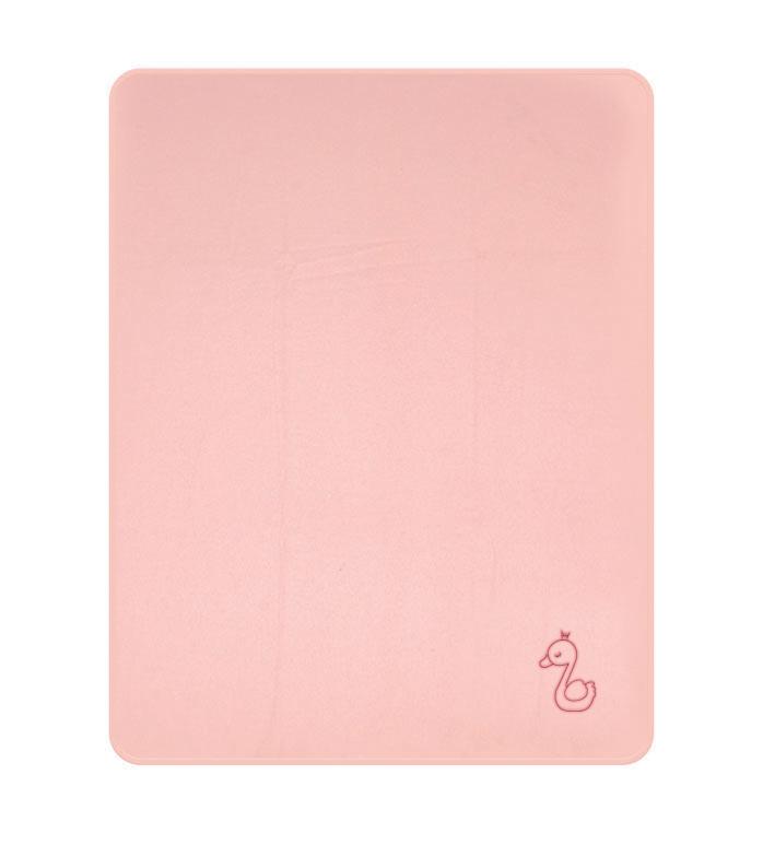 Paturica Polar 75x100 cm Lorelli Pink Swan Hipoalergenică