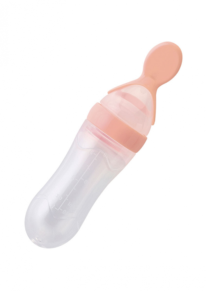 Linguriță Silicon Rezervor 90ml Roz | Saro Baby