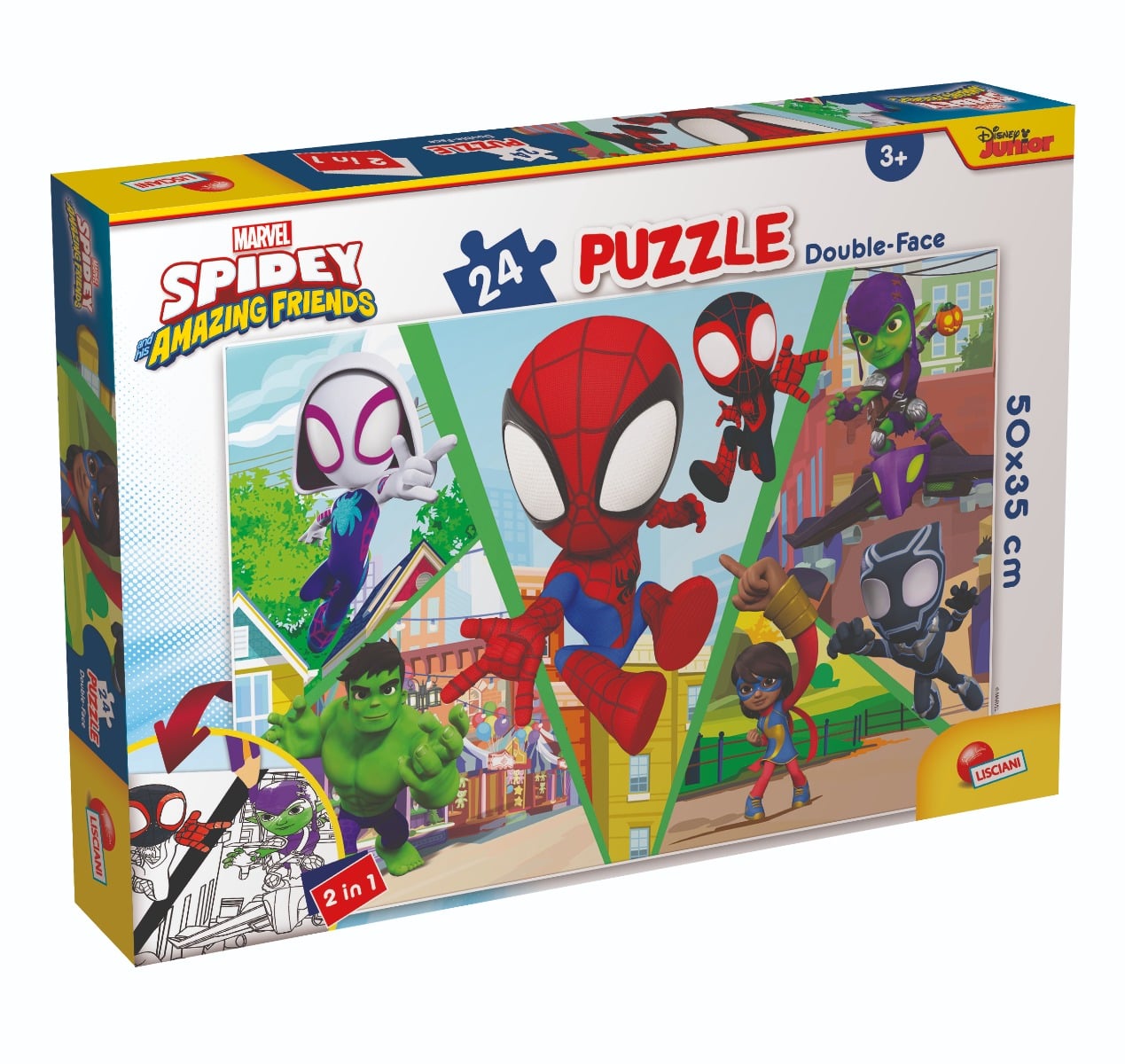 Puzzle Lisciani Marvel Spidey 2 in 1, 24 piese