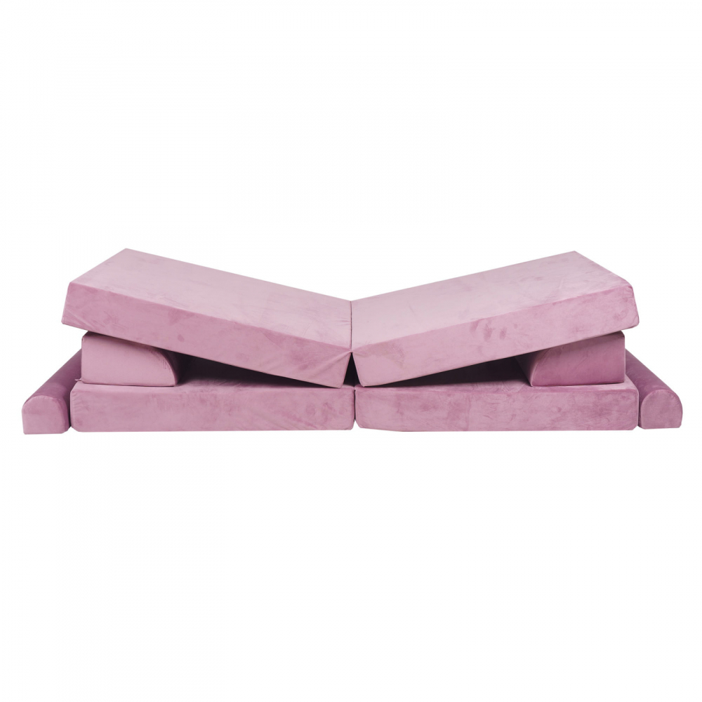 Canapea Modulară Meowbaby Velvet Roz - imagine 2