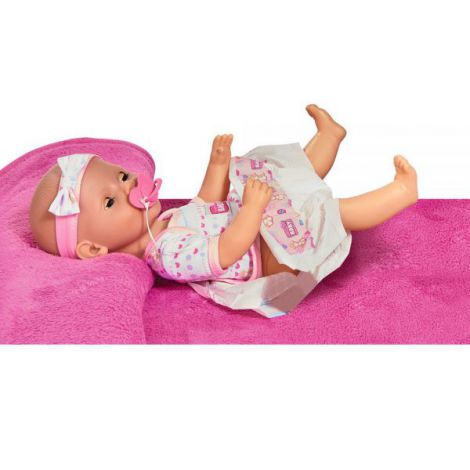 Păpușă Simba New Born Baby 38 cm, Interactivă cu Accesorii - imagine 3