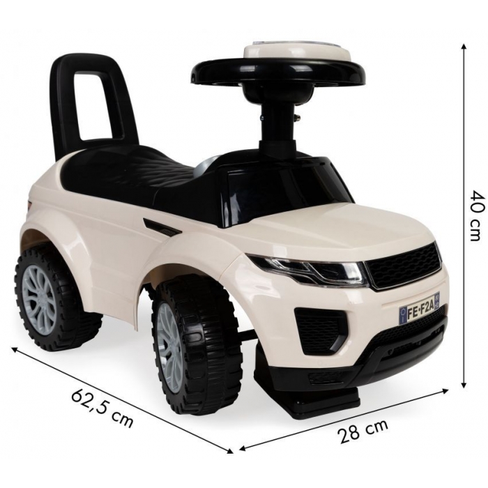 Mașinuță Ecotoys Albă cu Împingere și Melodii - imagine 3