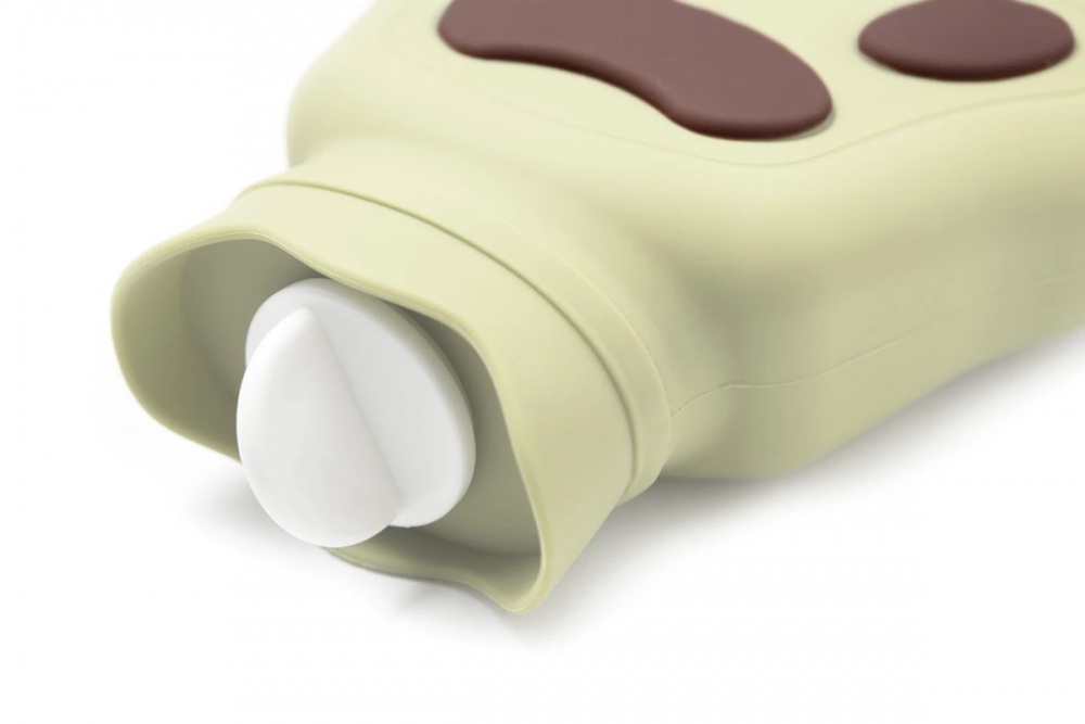 Sticluta Calda Silicon 420ml Kidnort Bej Paw - imagine 2
