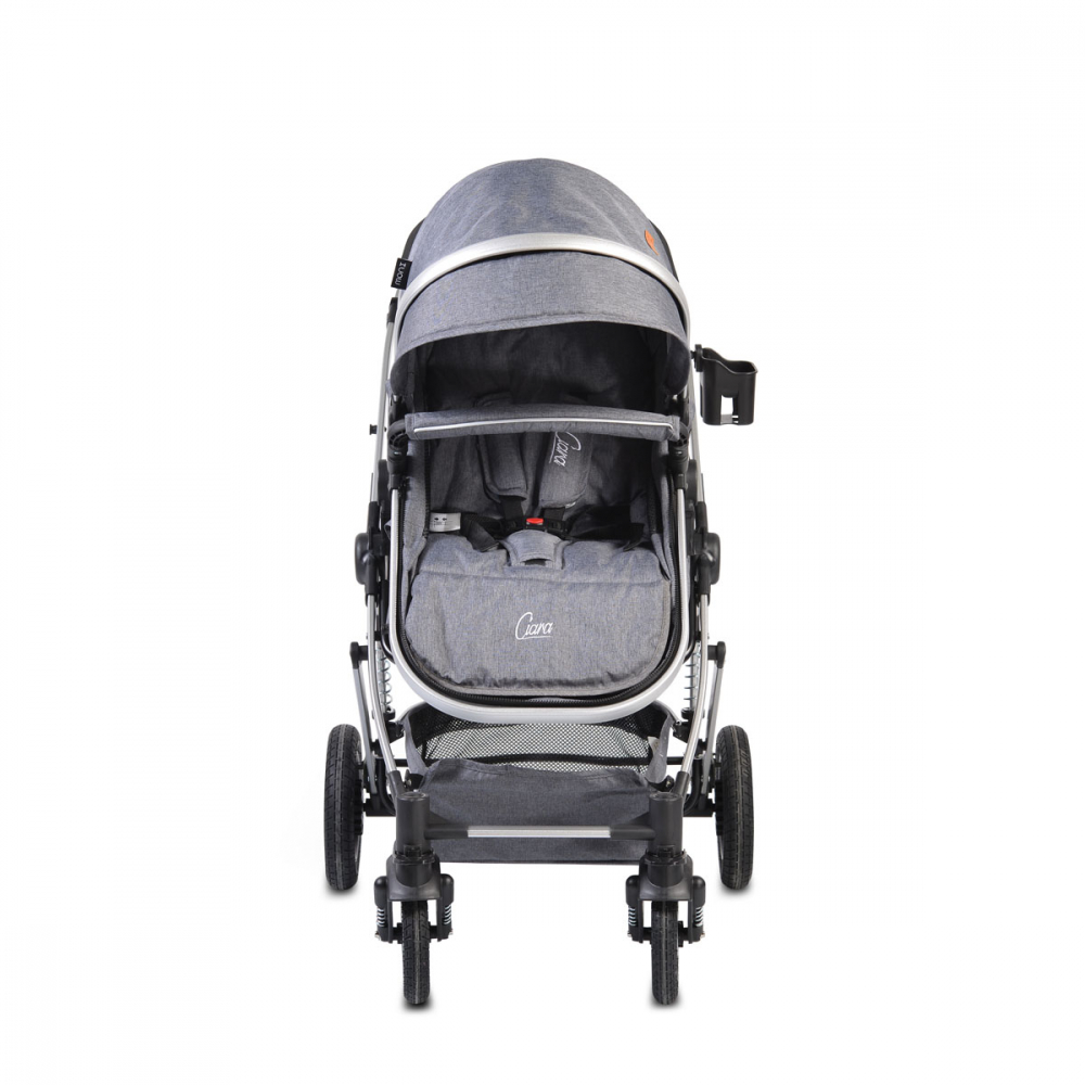 Carucior 2 in 1 Moni Ciara Grey, Transformabil 0-15kg - imagine 4