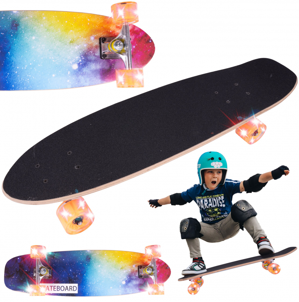Skateboard Malplay cu Roti LED Multicolor - imagine 8