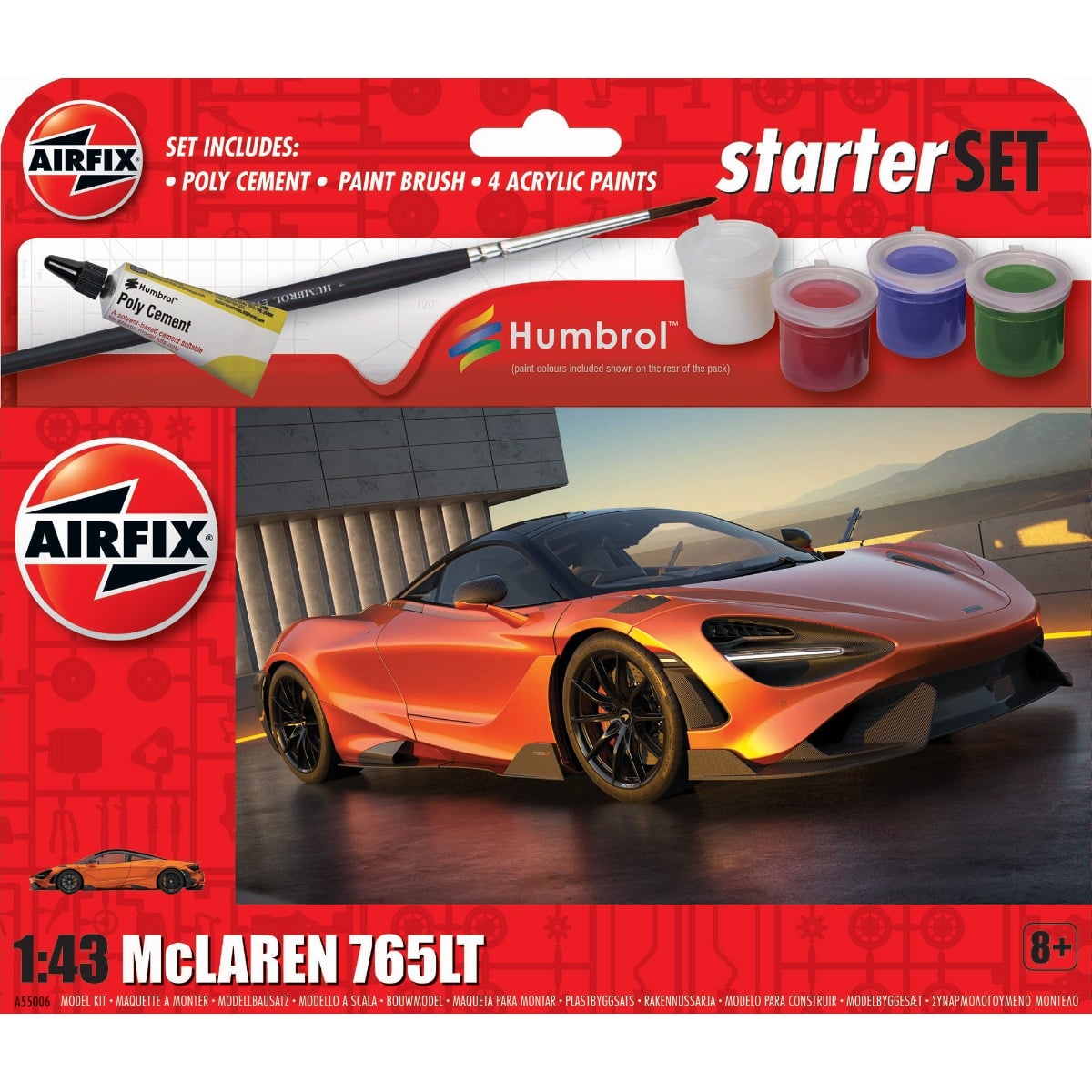 Set Constructie Airfix McLaren 765, 35 Piese