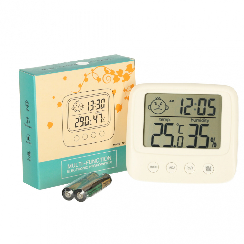 Higrometru Ikonka cu Termometru și Ceas LCD - imagine 11