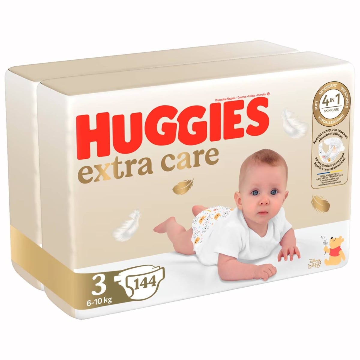 Scutece Huggies Extra Care Mega 3, 6-10kg, 144buc