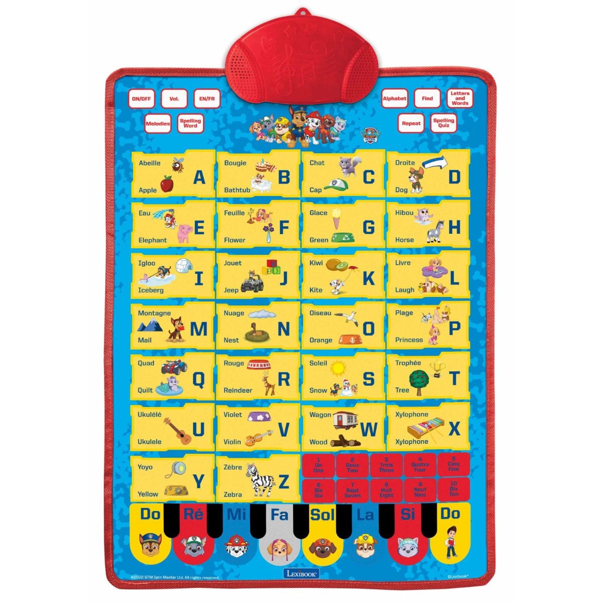 Poster Educativ Paw Patrol Lexibook Alfabet