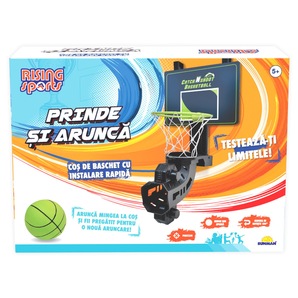 Cos Baschet cu Lansator Rising Sports