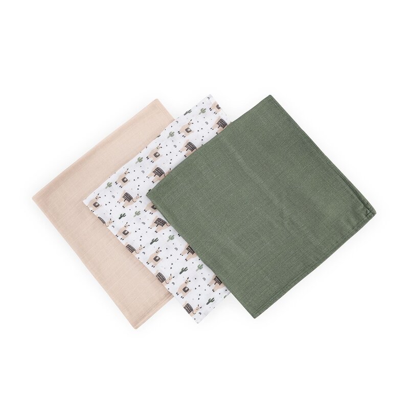 Set 3 scutece Petite&mars din muselina bambus