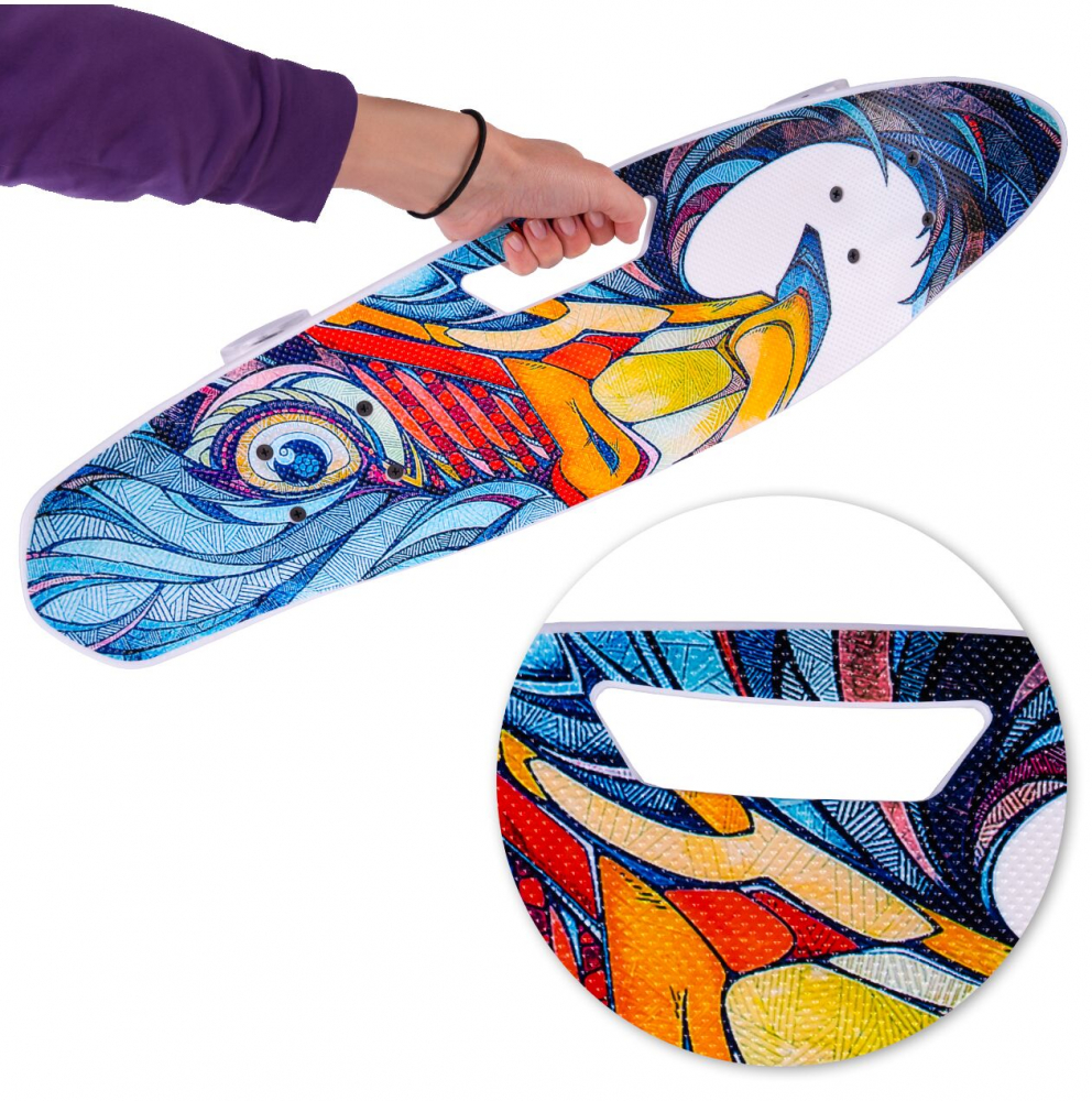 Skateboard Malplay Copii cu Maner si Roti LED - imagine 7